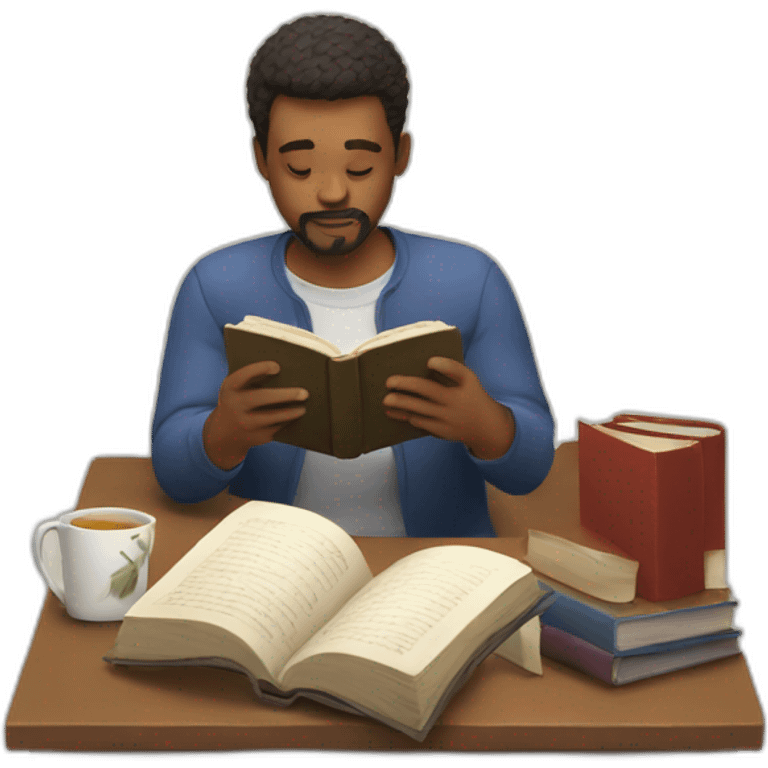 Man reading a book emoji