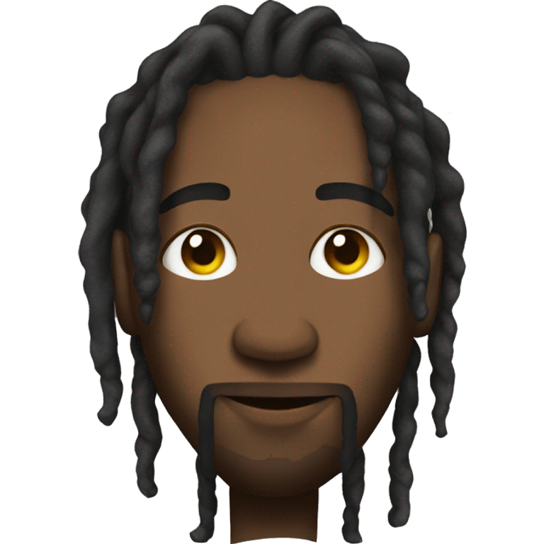 black rapper with dreads emoji