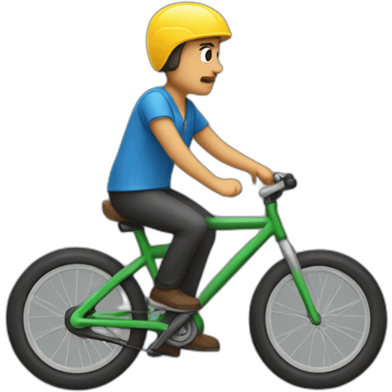 a programmer riding a bike emoji