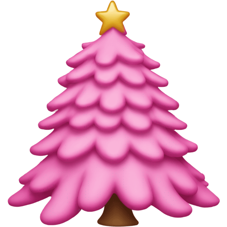 A pink Christmas tree emoji