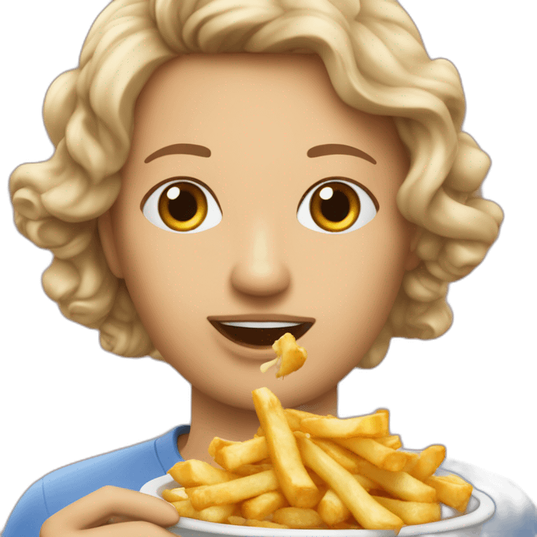 Putine qui mange une poutine emoji