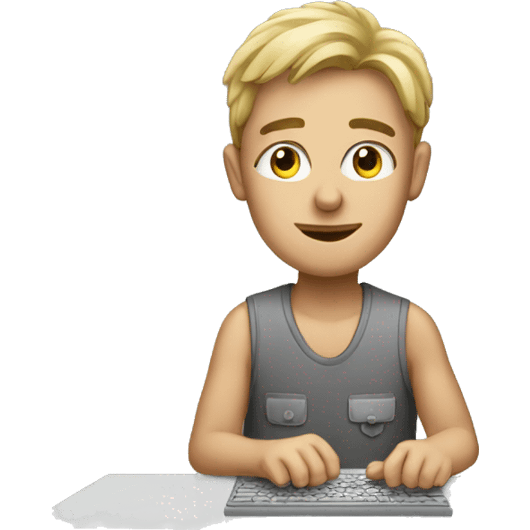 Australian Person working on desktop  emoji