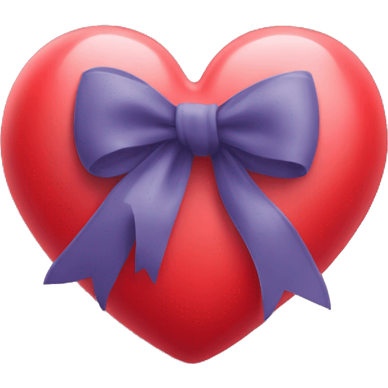 Red heart with a bow emoji