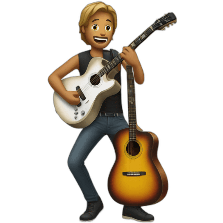 man playing guitar emoji