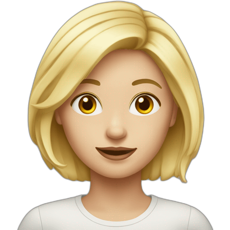 Fille blonde réaliste emoji