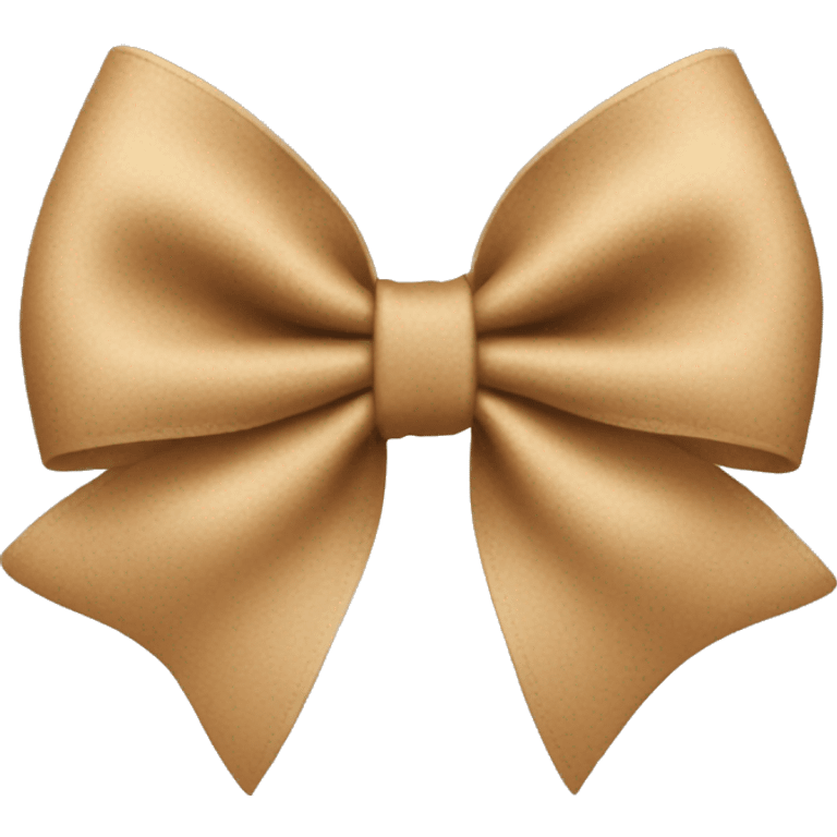 A tan light brown bow  emoji