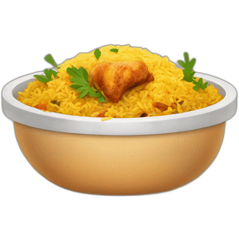 Chicken biriyani emoji