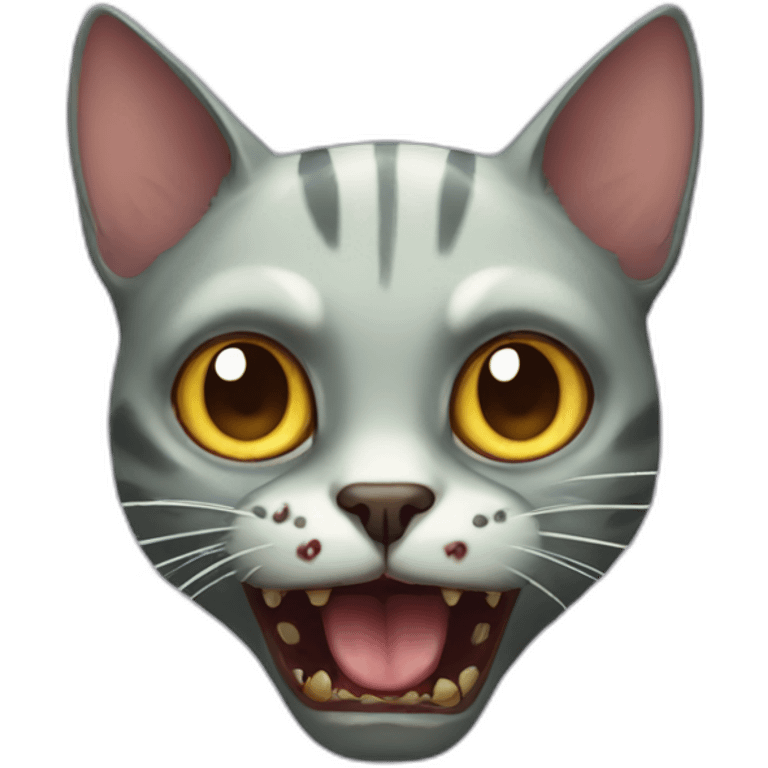 cat with a zombie head emoji