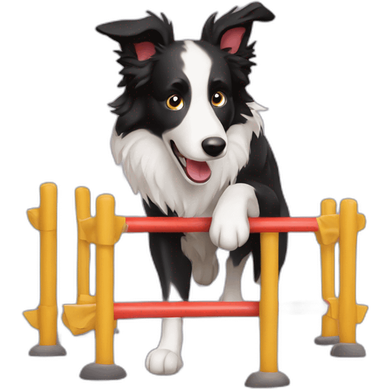 Border Collie agility emoji