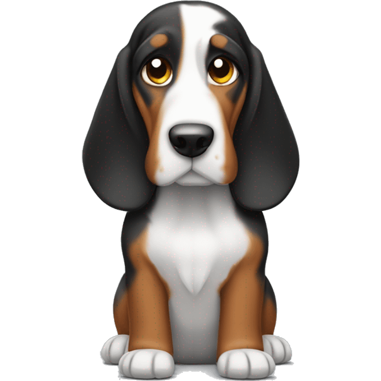 Tri color Bassett hound  emoji