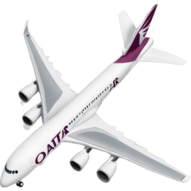 Qatar Airways air plane overview from the top emoji