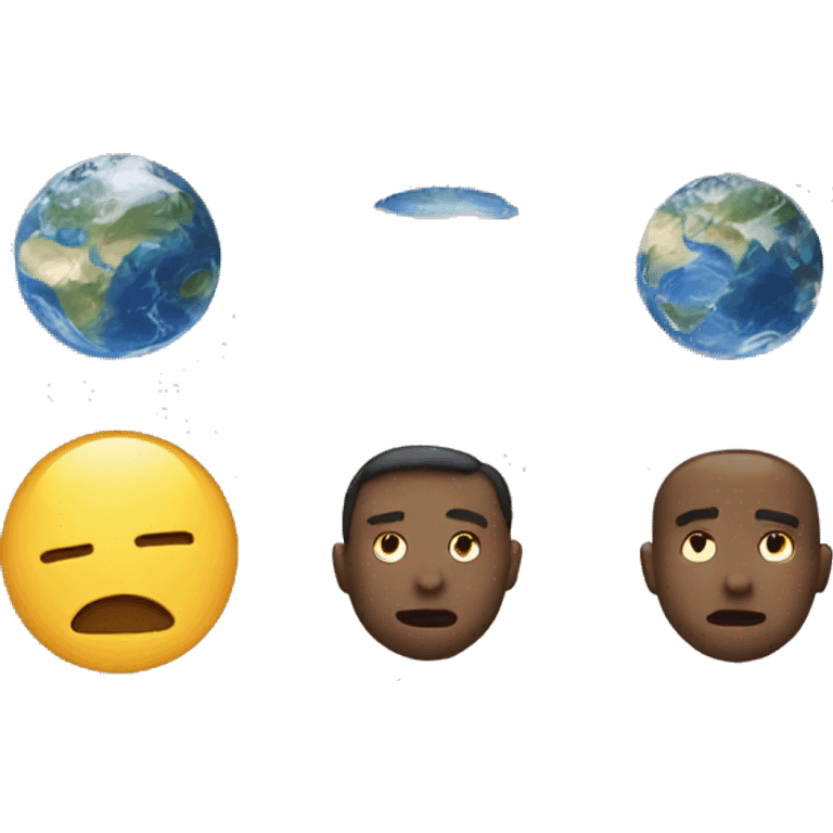 Blend earth emoji and thinking emoji emoji