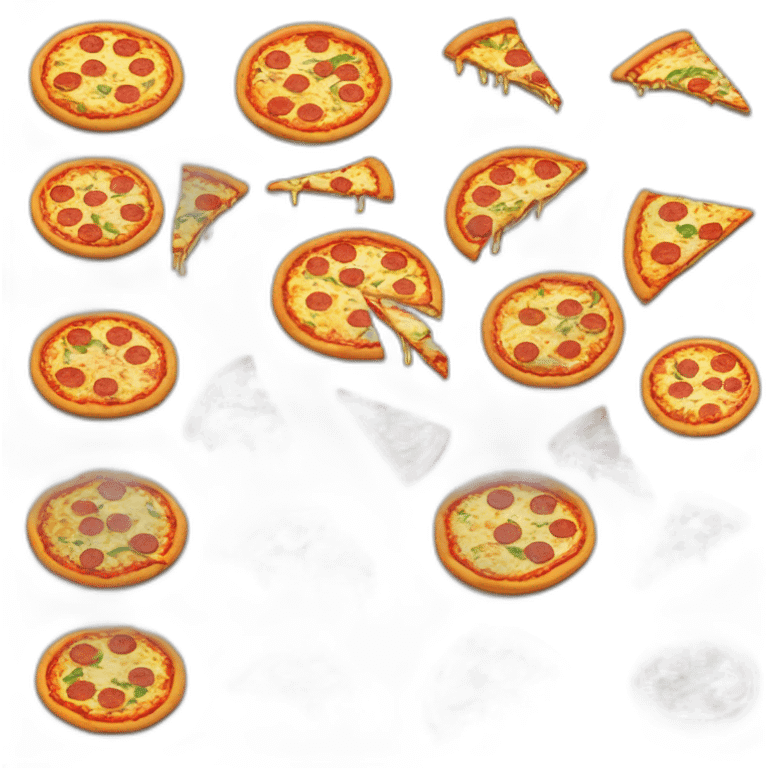 Un dinausaures qui mange une pizza emoji