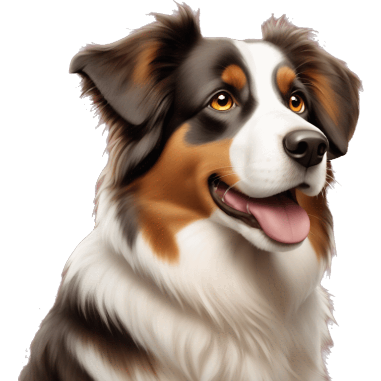 Australian Shepard red mural dog emoji