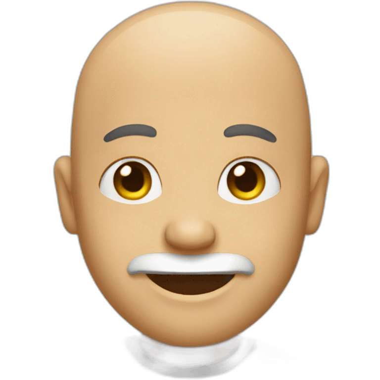 bald smily guy with short beard emoji