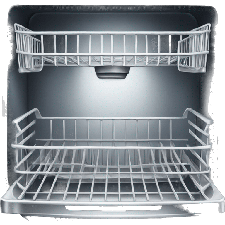 Realistic silver dishwasher  emoji