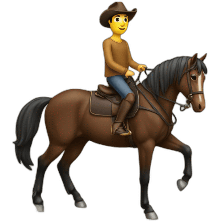 Cheval sur un cheval emoji