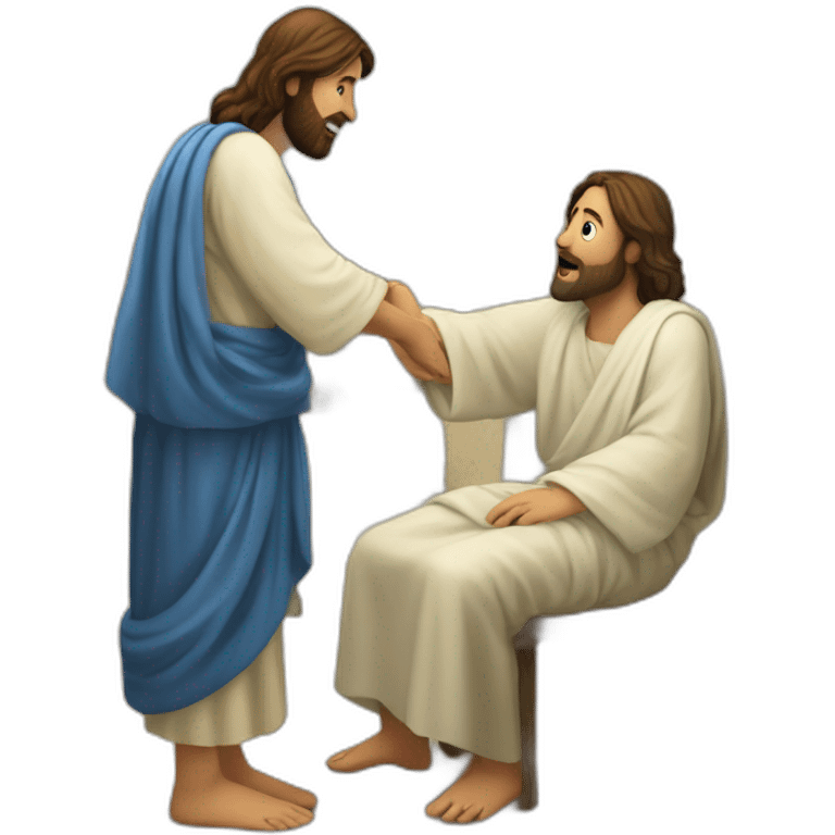 Jesus healing a leper in Galilee emoji