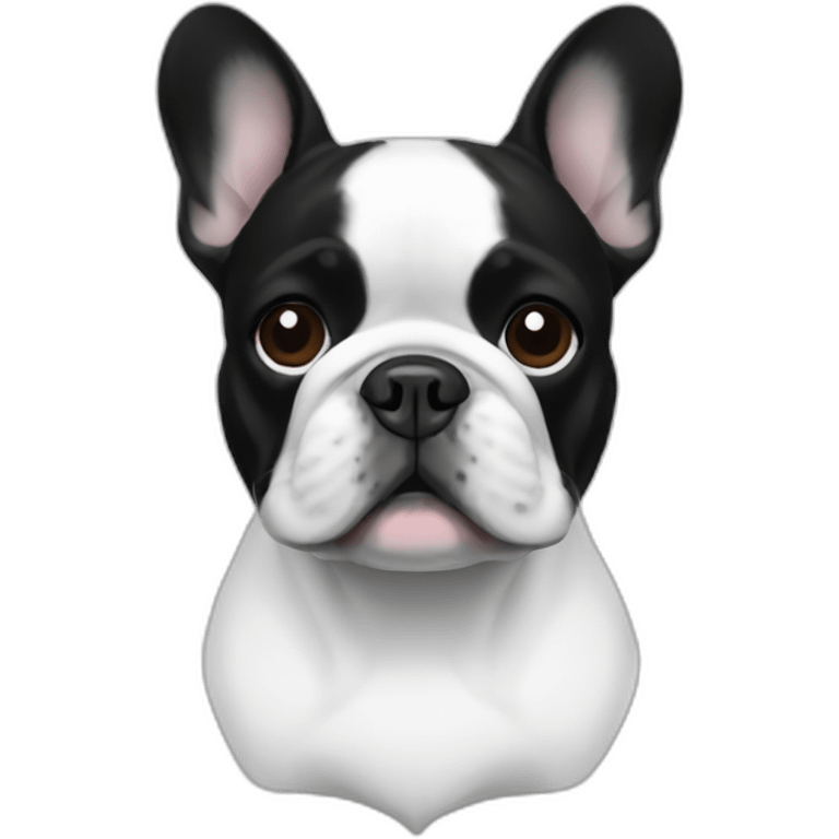 French-bulldog-Black and white emoji