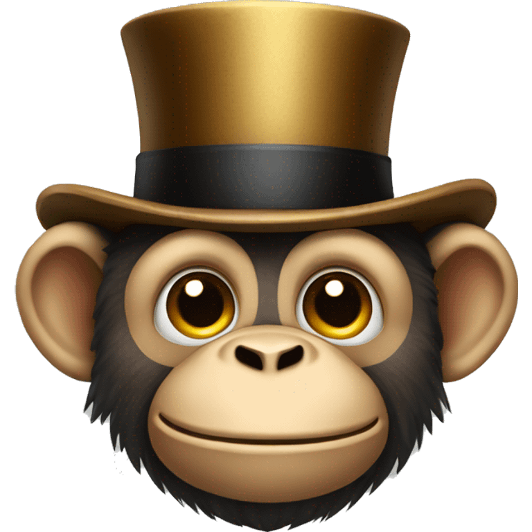 Monkey with a tophat  emoji