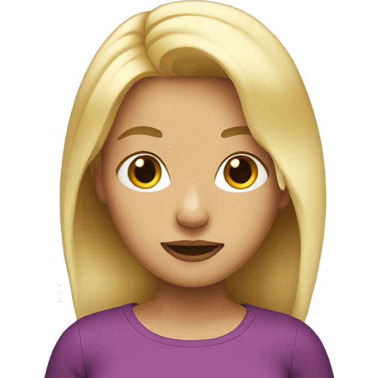 Emoji girl with blonde hair  emoji