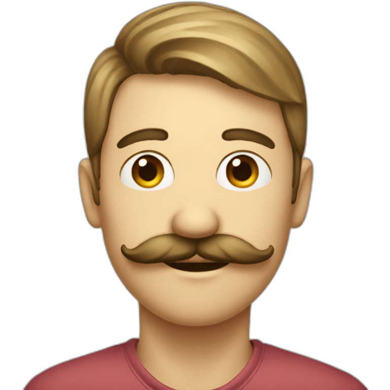 Default profile picture with a moustache  emoji