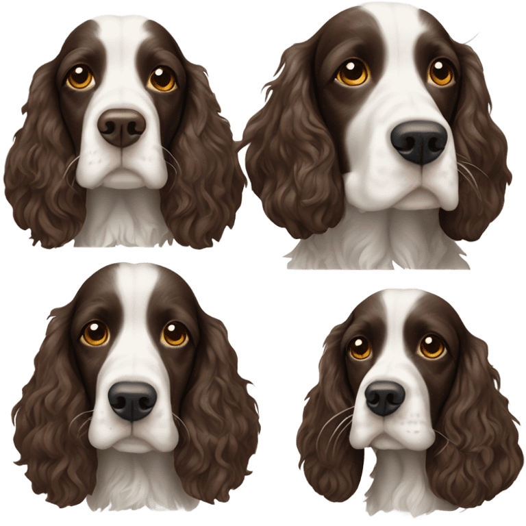 Four Springer spaniels  emoji