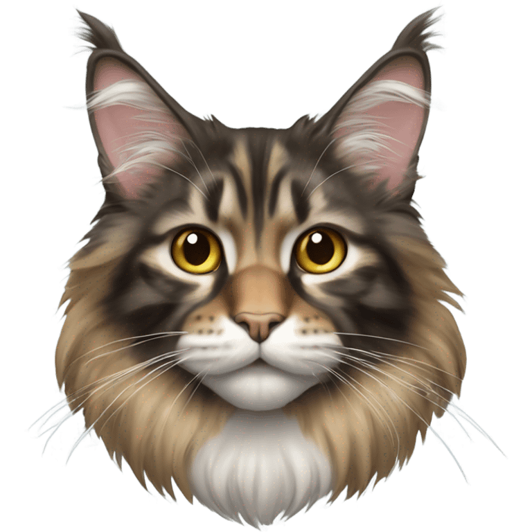 Multicolored mainecoon  emoji