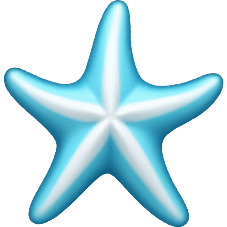 Light blue and white striped starfish  emoji