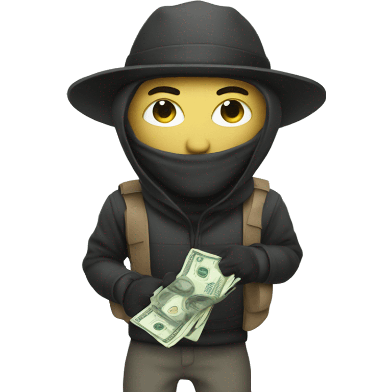 Robber with a bag of money emoji