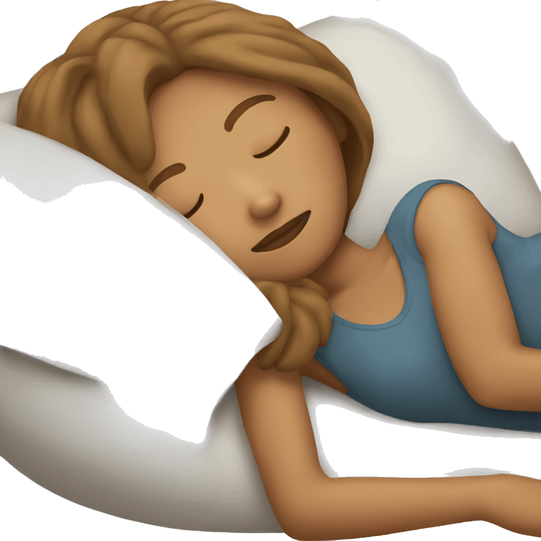 light brown hair girl sleeping on side emoji