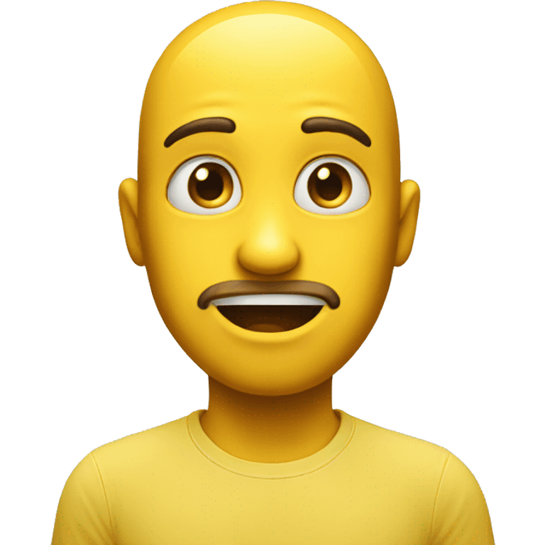 yellow emoji looking to the side with a straight face  emoji