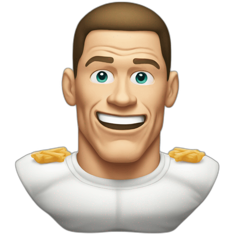 john cena eating fried emoji