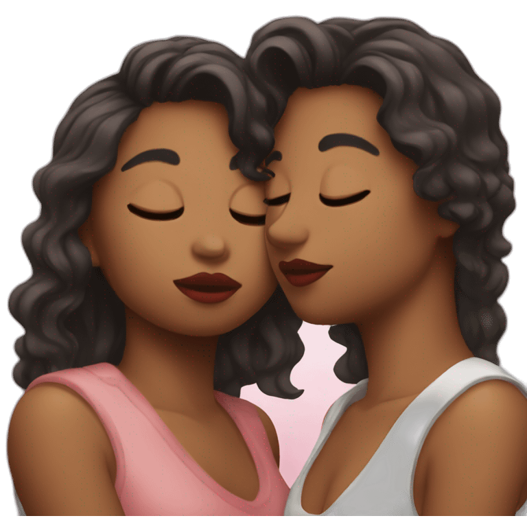 lesbians kissing french emoji