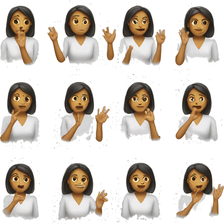 A woman talking in sign language  emoji