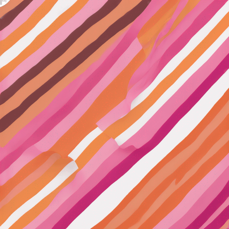 dark orange , orange, light orange, white, light pink, pink, dark pink horizontal stripe flag emoji