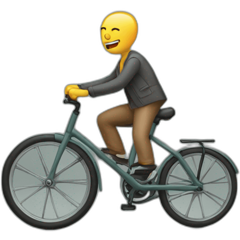 Man op mini fiets emoji