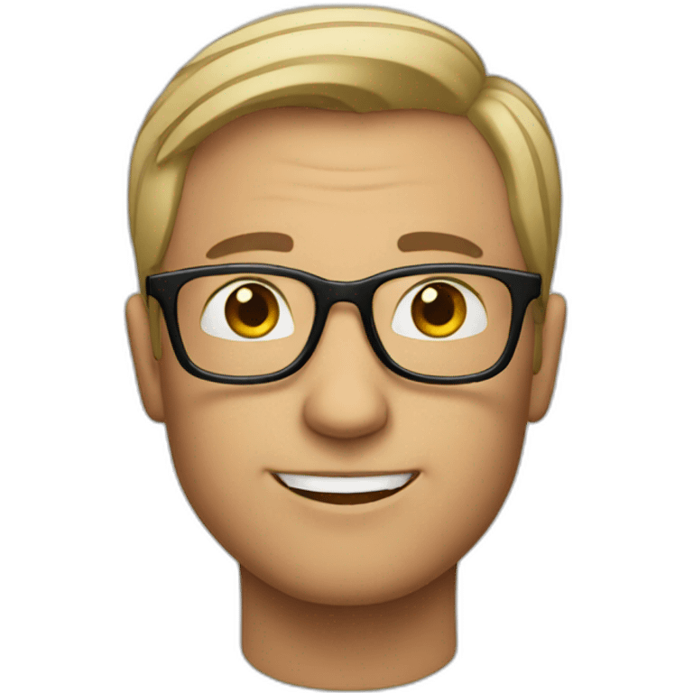 Guy with glasses emoji