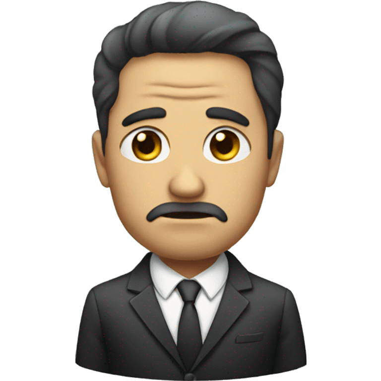 a sad man in suit emoji