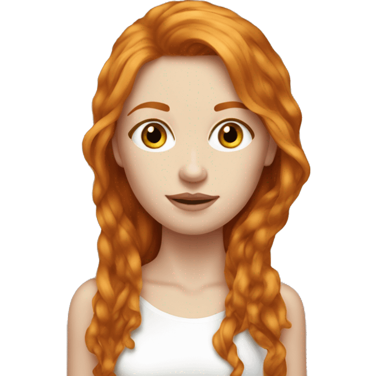 beautiful top model ginger girl long hair emoji