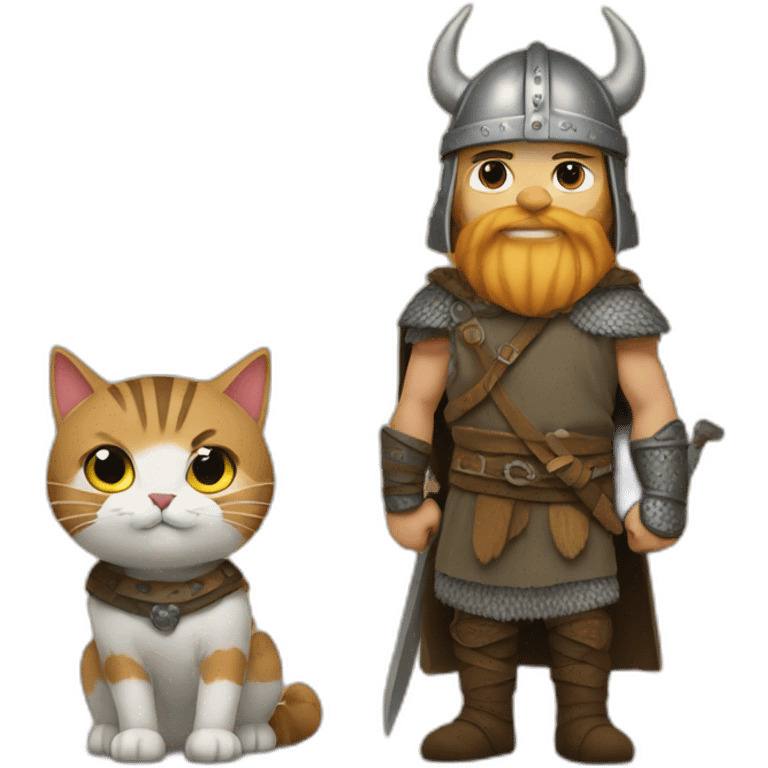 Viking and cat  emoji