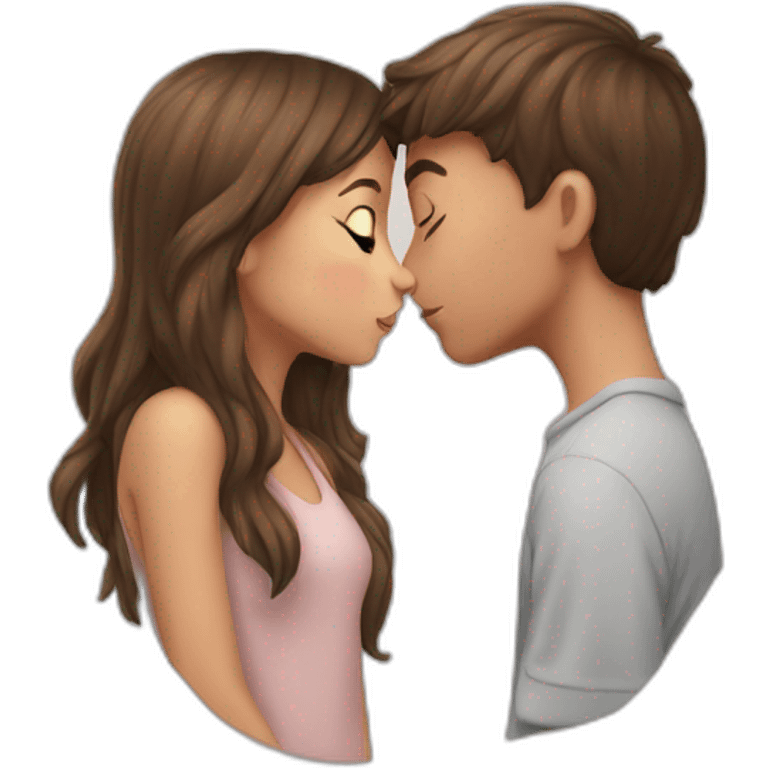 Boy kissing girl emoji