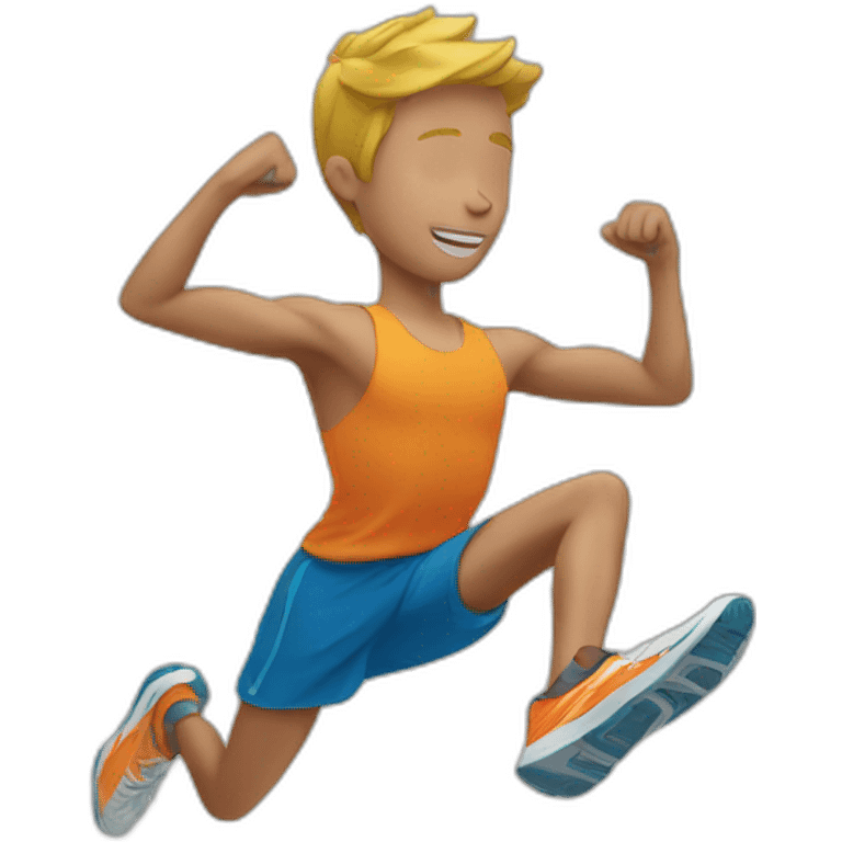 Runner upside down emoji