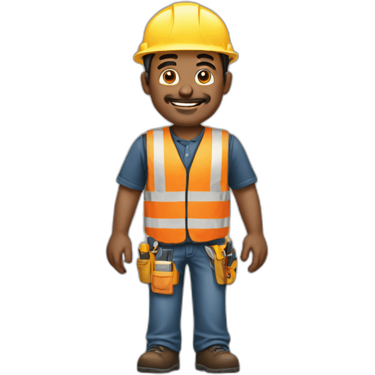 hombre constructor de 45 años emoji