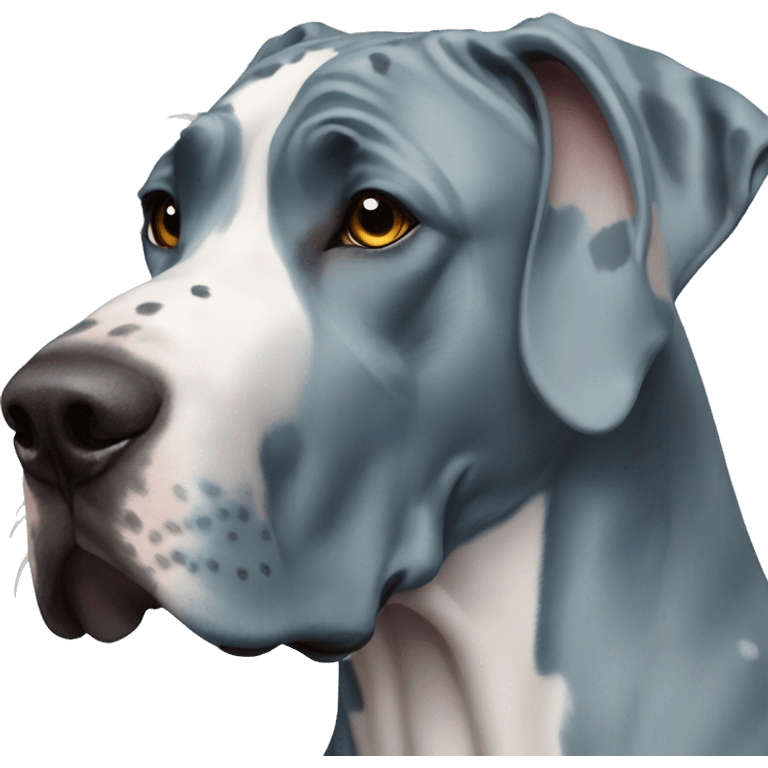 Harlequin blue great dane emoji