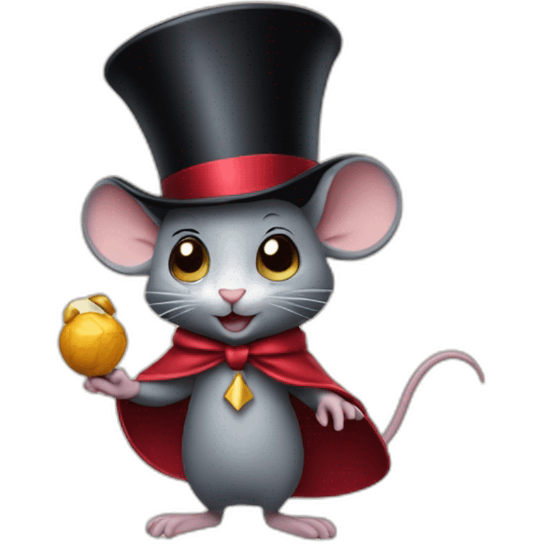 Mouse dressed as magician emoji