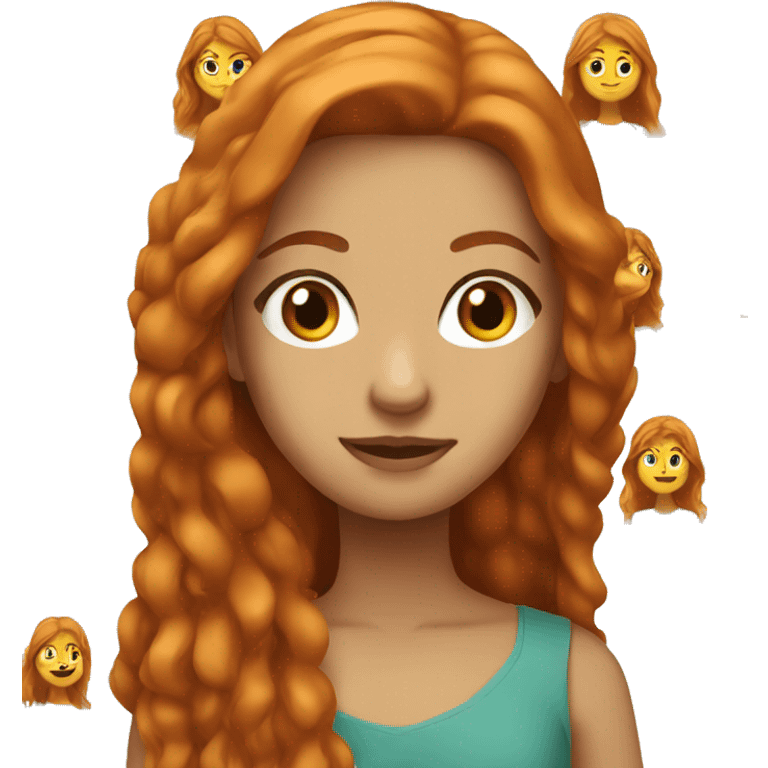 lebanese girl with long Ginger hair emoji