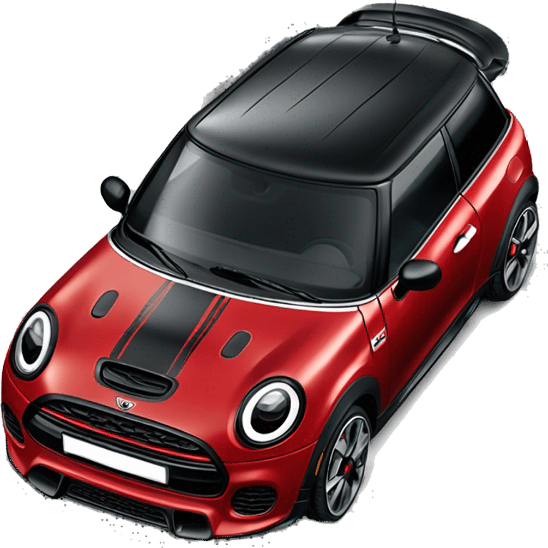 Red mini cooper John Cooper works edition  emoji