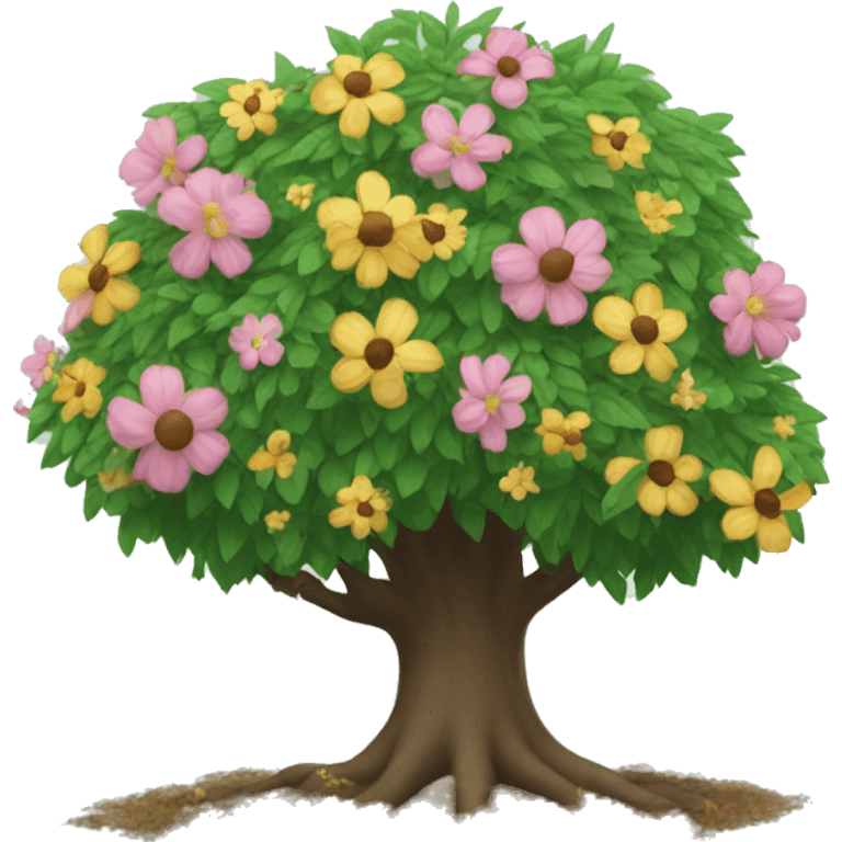 un árbol con flores  emoji