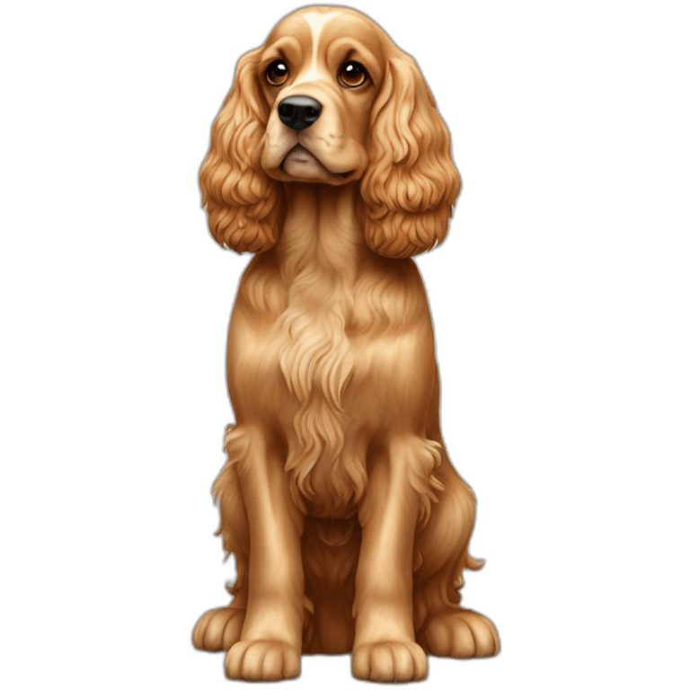 Dog-golden-english-cocker-spaniel-full-body-standing emoji